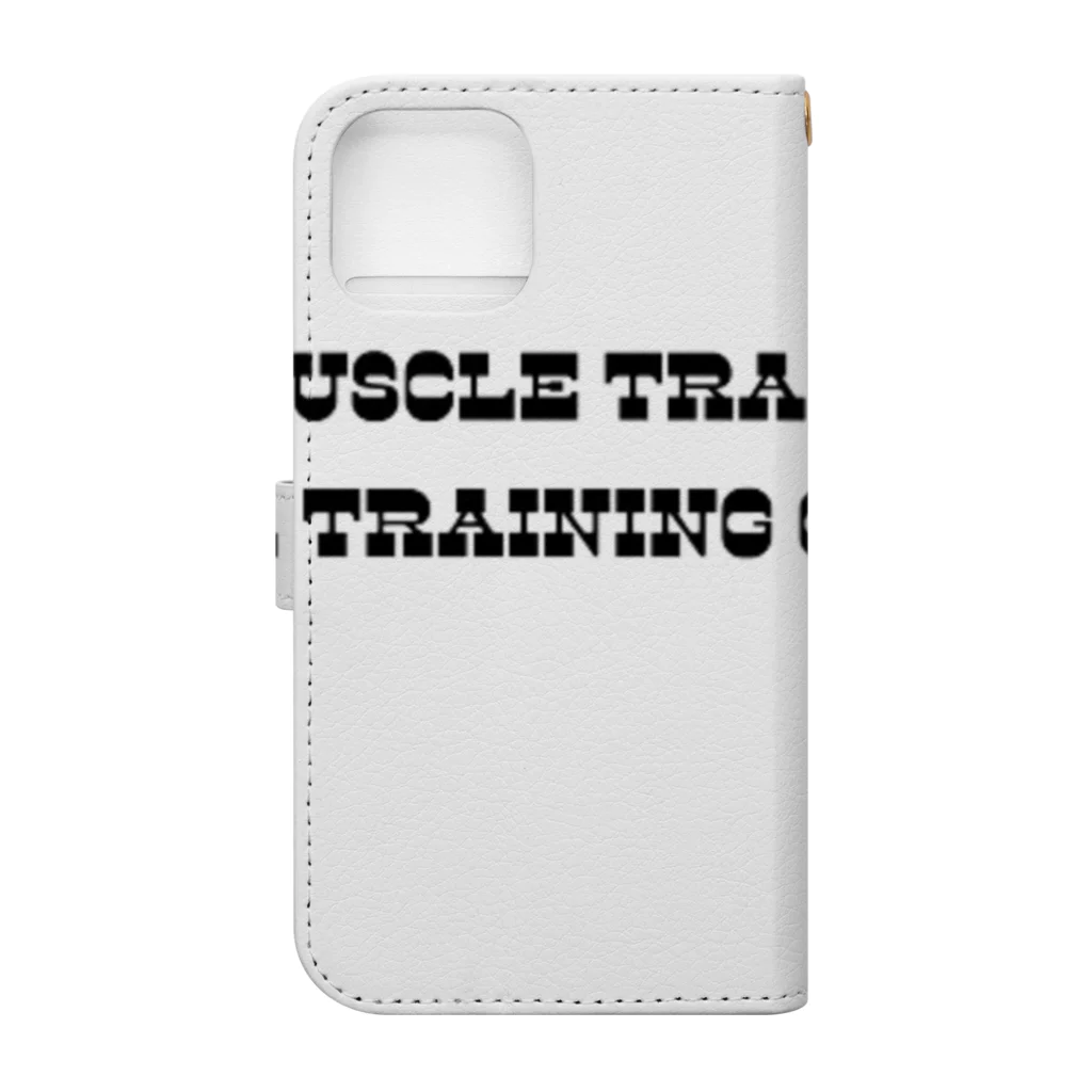 muscle_0419のMuscle training is also a training of the mind. Book-Style Smartphone Case :back
