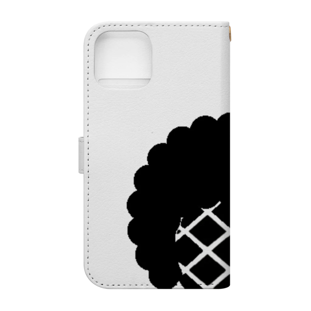 卓球ブラックパインズ SUZURI店のBP's KJ Aflo Book-Style Smartphone Case :back