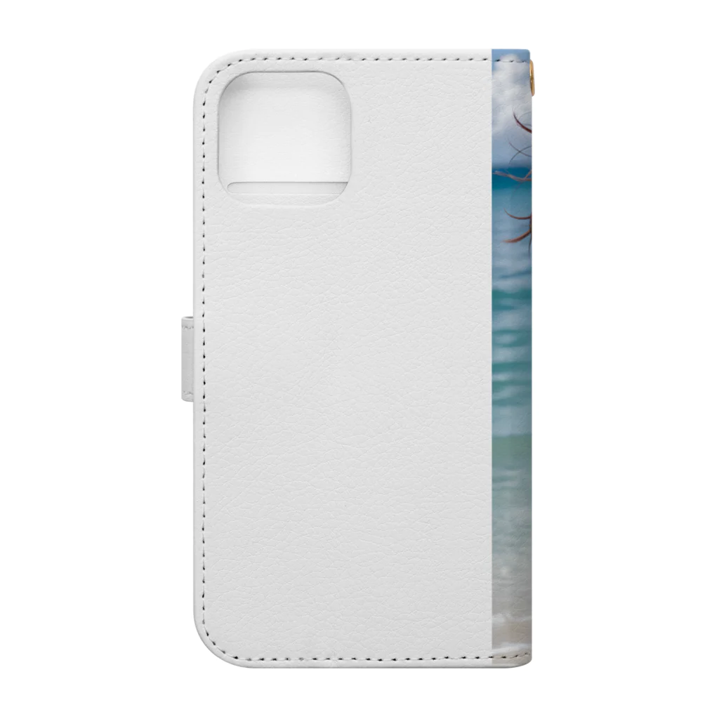 kamakirin011のAI美女の水着姿 005 Book-Style Smartphone Case :back