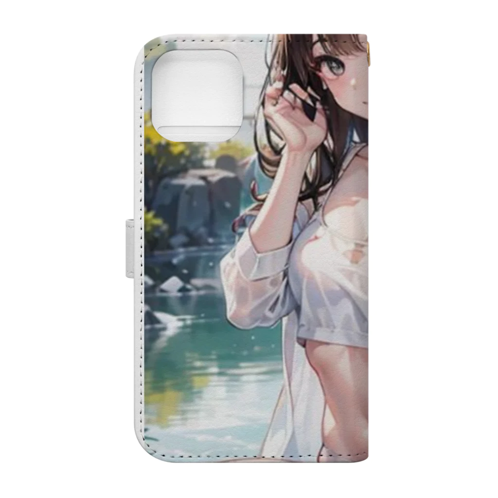 yumi889kiteの夏日の風物詩 Book-Style Smartphone Case :back