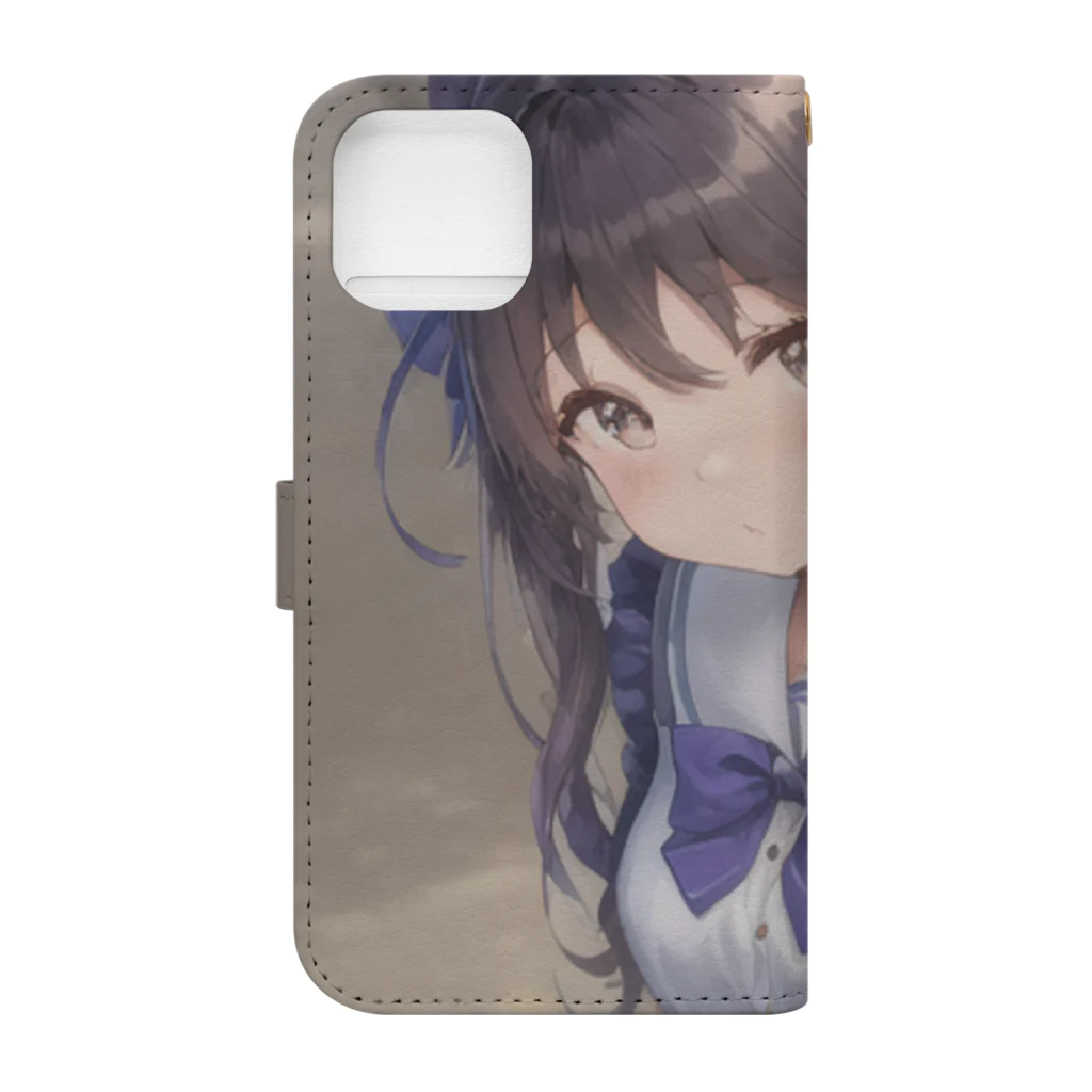 アニメスター製作所の美織里　ツイン娘 Book-Style Smartphone Case :back