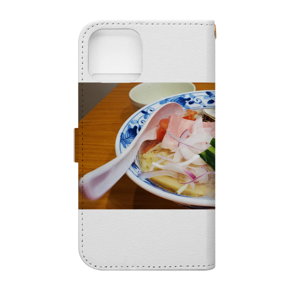 Japanstreetのラーメン　旨い　激うまラーメン　塩味 Book-Style Smartphone Case :back