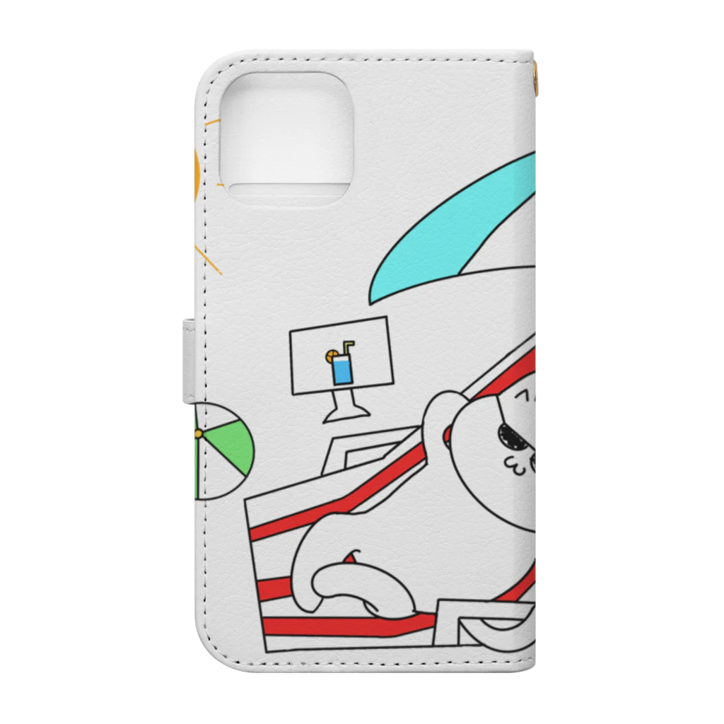 CrossArtのリゾートねこ Book-Style Smartphone Case :back