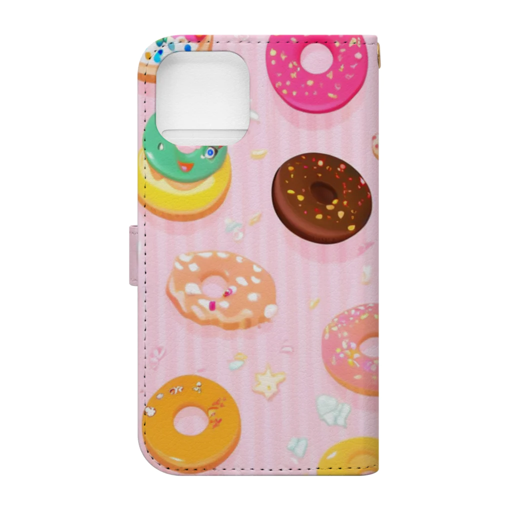 MEGROOVEのドーナツいっぱい🍩 Book-Style Smartphone Case :back