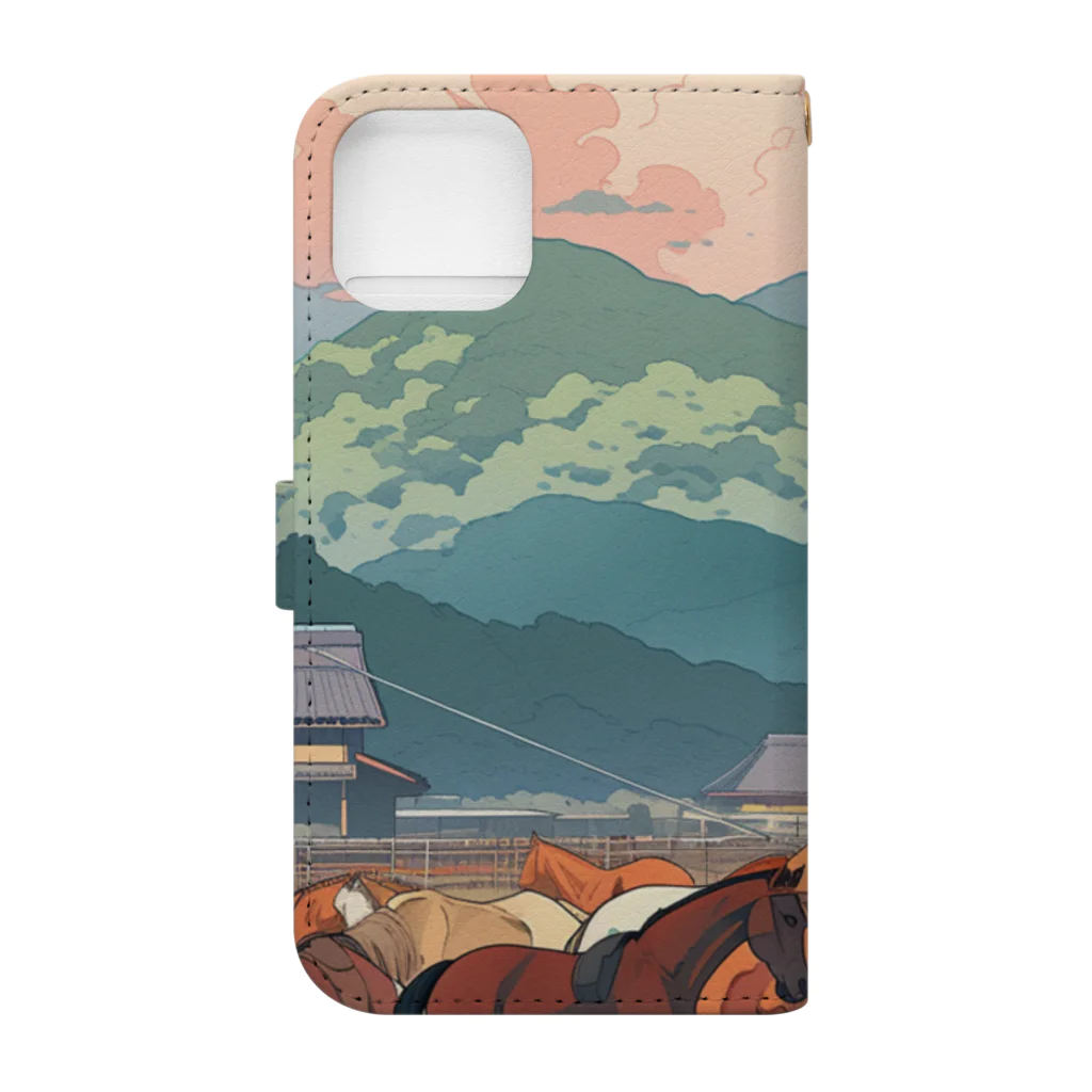 AQUAMETAVERSEの馬の調教師　クニちゃん　2496 Book-Style Smartphone Case :back