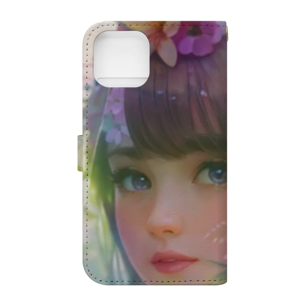 💖宇宙整体♪🌈♪こころからだチャンネル♪💖の癒しの女神様　2024 Book-Style Smartphone Case :back