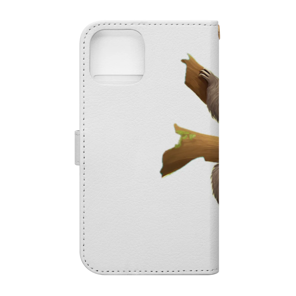 ani&malのナマケモノシリーズ Book-Style Smartphone Case :back