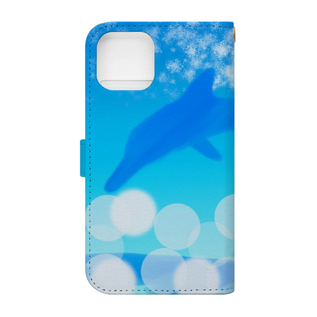 夢源アトリエ✩.*˚のドルフィンダンス🐬 Book-Style Smartphone Case :back