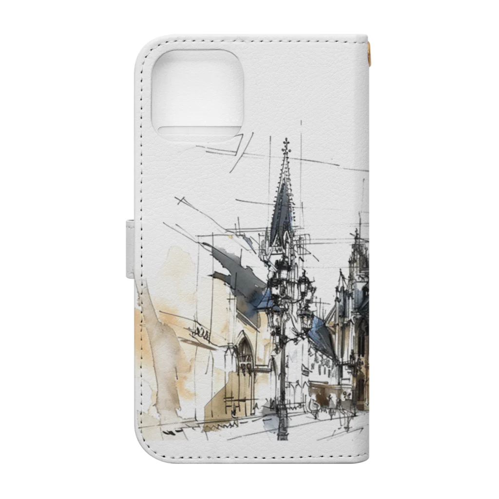 ARZMICOのFrom "Yanagi Collection" ver.03 Book-Style Smartphone Case :back