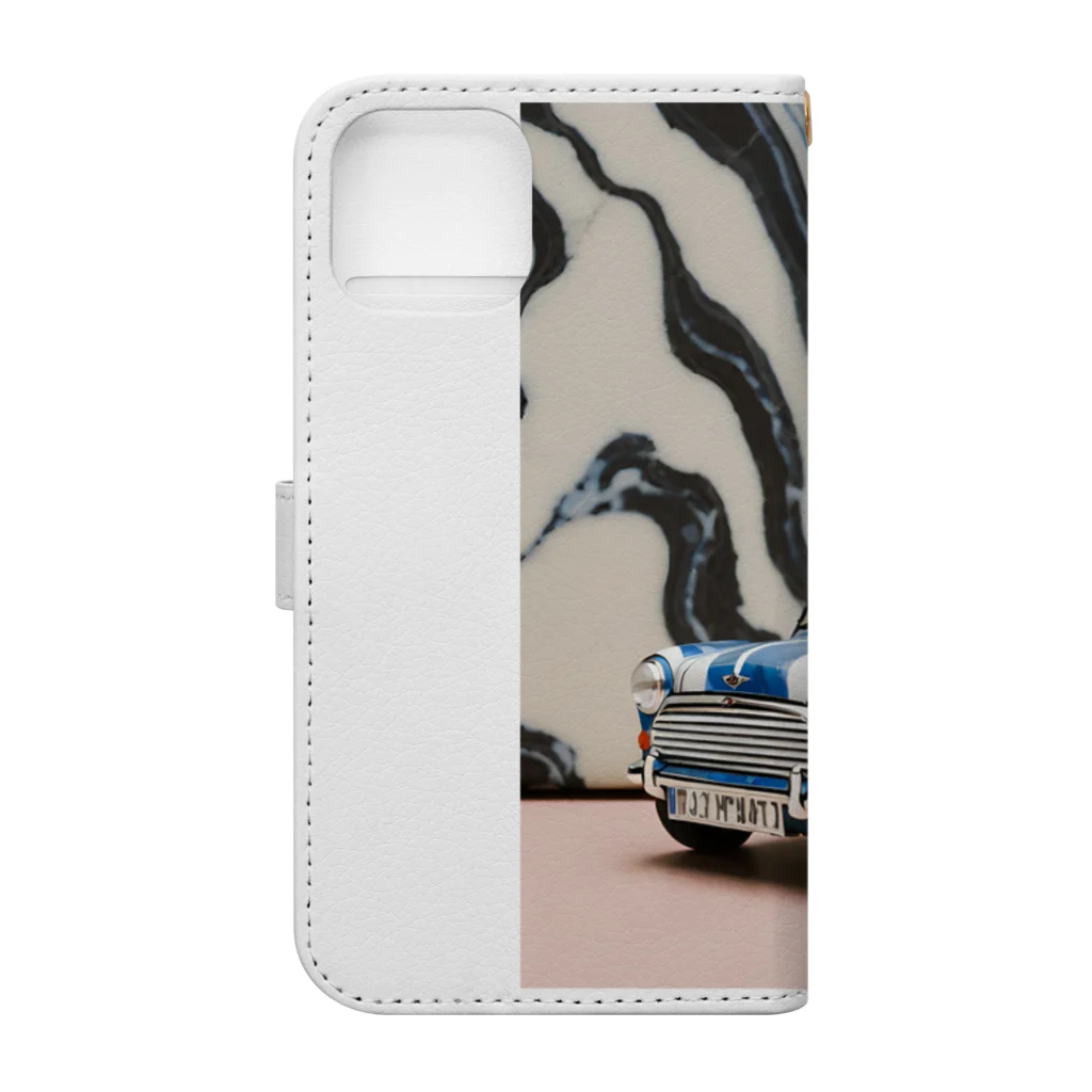 enokin999のマーブル柄の車 Book-Style Smartphone Case :back