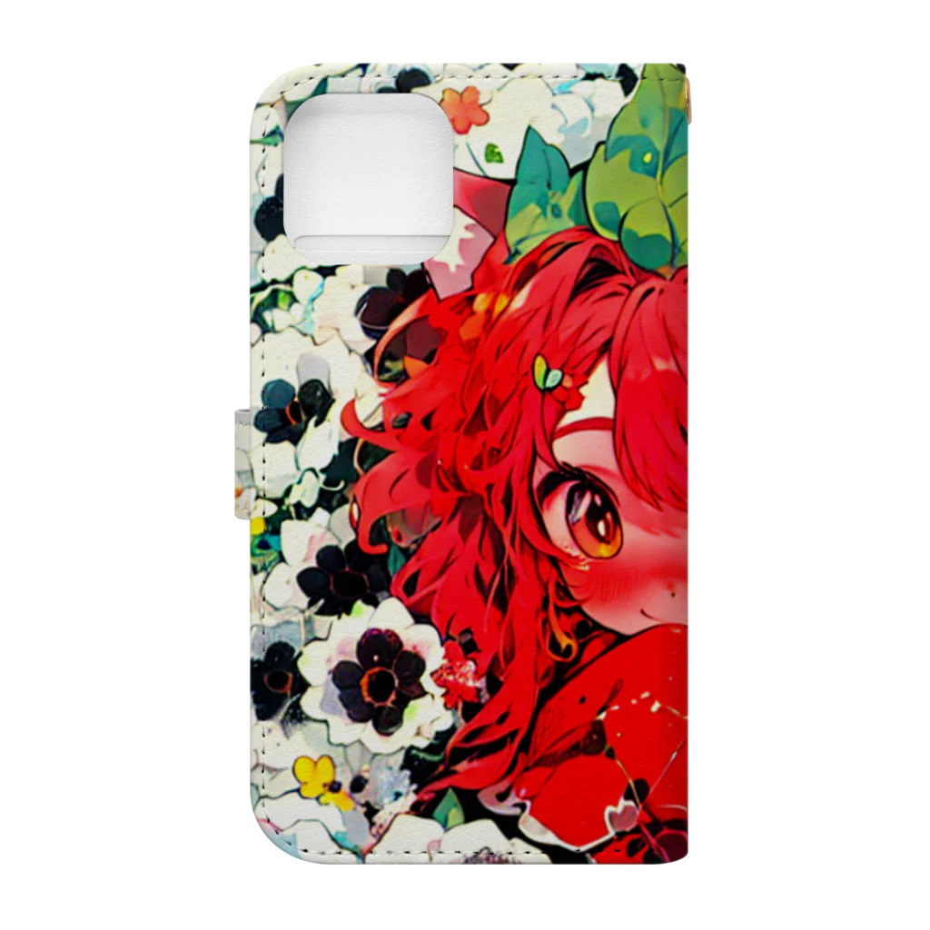 okono_eの苺🍓大好き＠姪ﾁｬﾝ Book-Style Smartphone Case :back