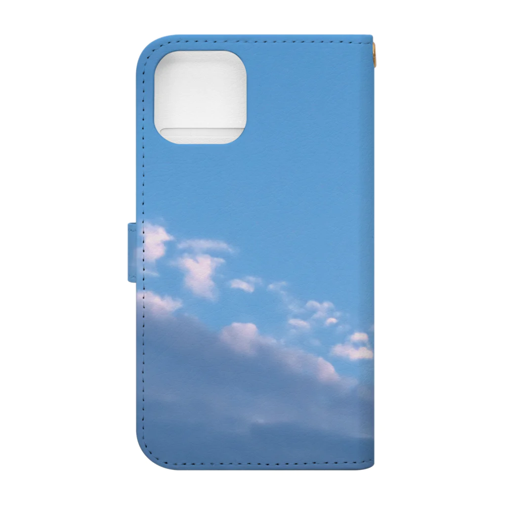 Sumomiyaの青月の雲 Book-Style Smartphone Case :back