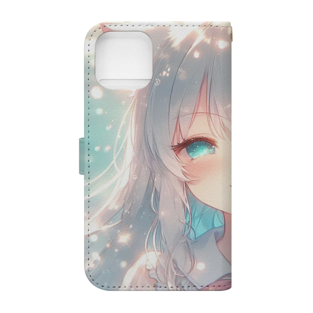 ゆう➰にゃき♥️の白猫さん Book-Style Smartphone Case :back