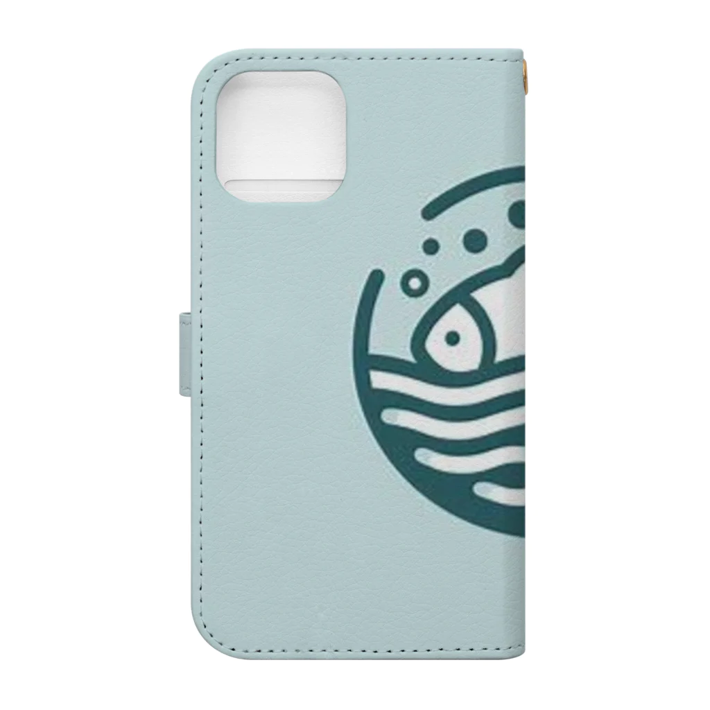 maturedのシンプルなお魚 Book-Style Smartphone Case :back