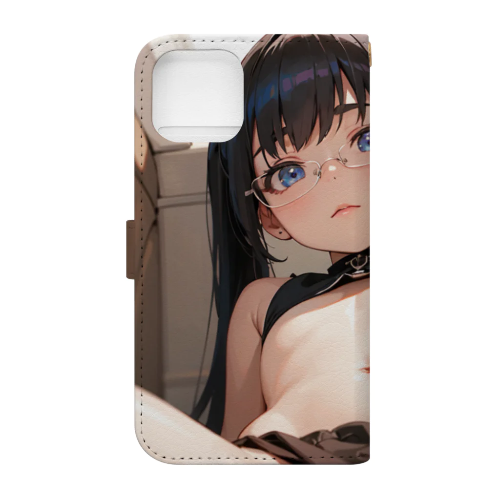 美少女学院の黒髪幼女　美鈴ちゃん Book-Style Smartphone Case :back