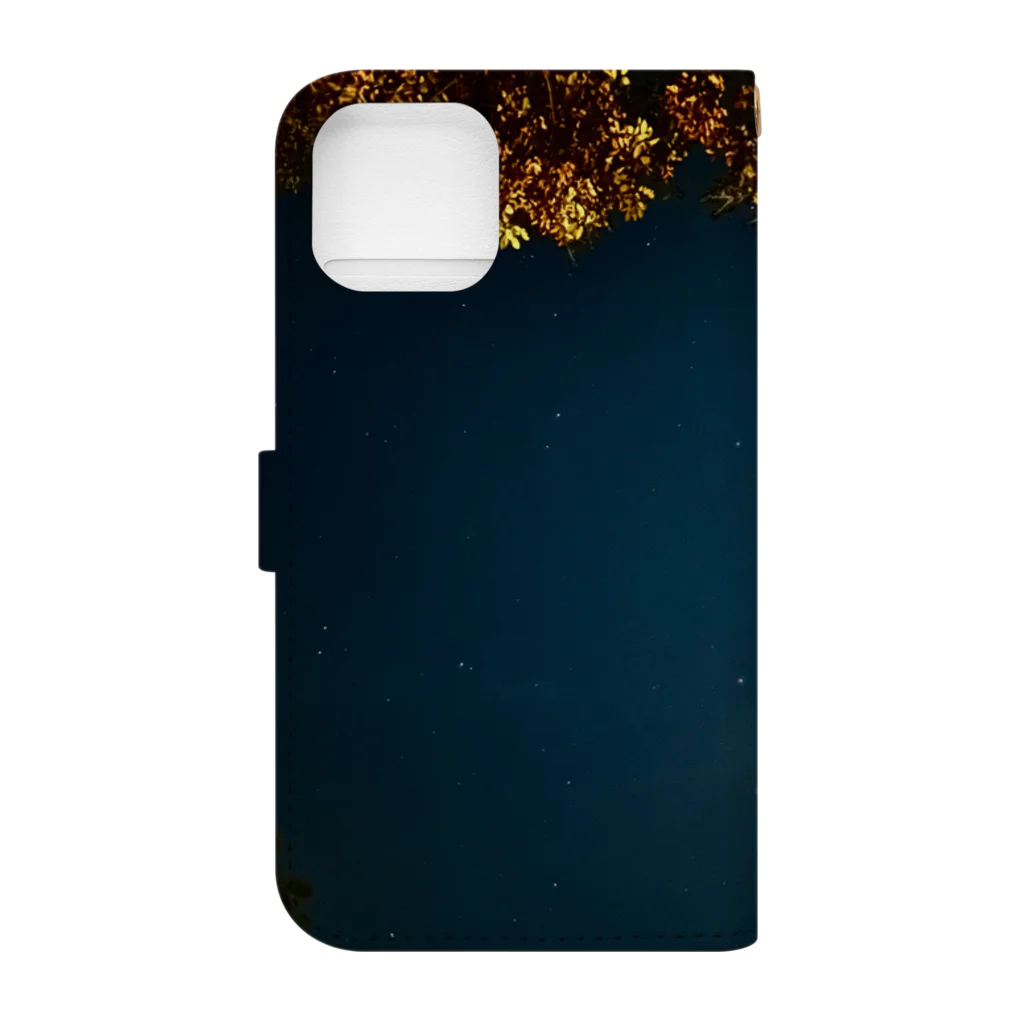 Chama's shopの自然の星空 Book-Style Smartphone Case :back