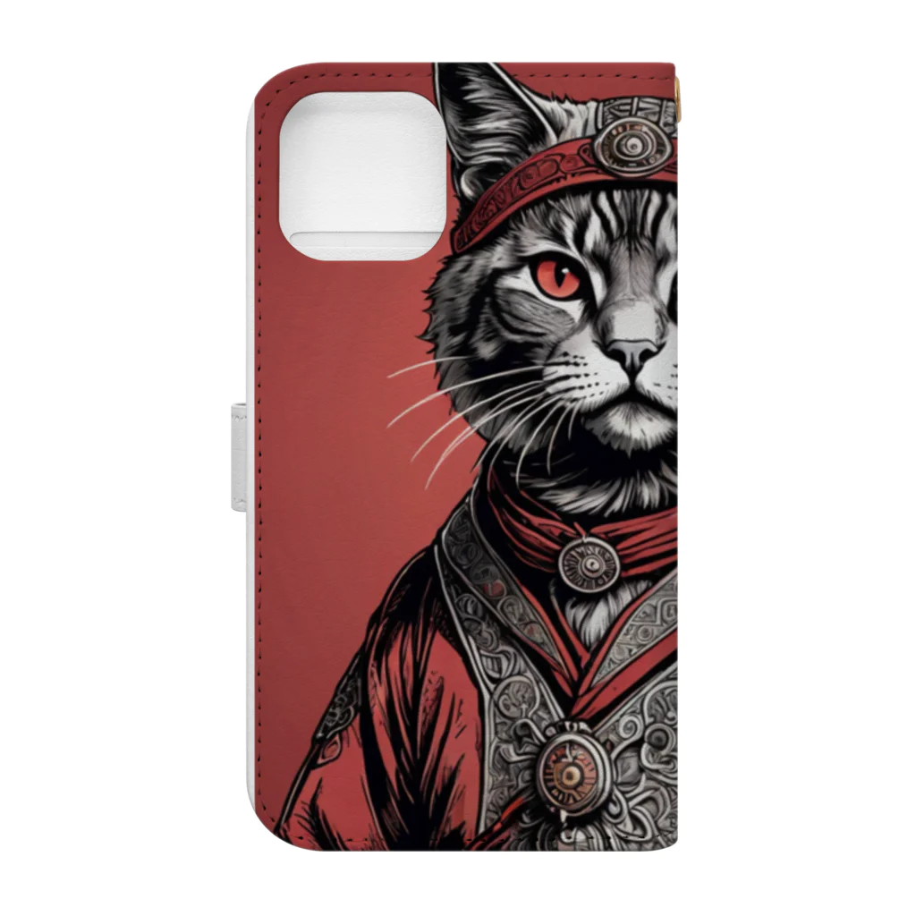 hogarakuの縄文猫 Book-Style Smartphone Case :back