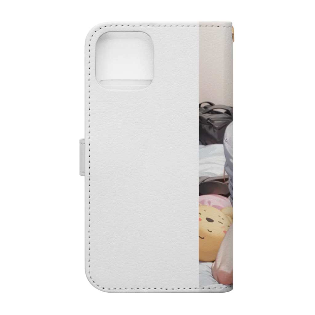 美少女学院の金髪美少女　七海ちゃん　制服 Book-Style Smartphone Case :back