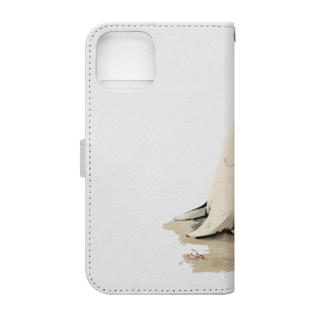 ronstr_のにっこりアザラシ Book-Style Smartphone Case :back