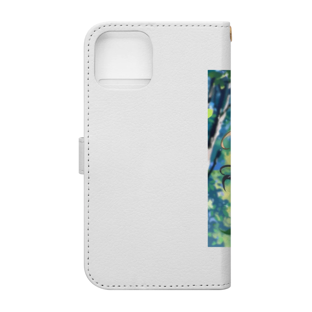 AQUAMETAVERSEのセーラー服の可愛い女の子　Tomoe bb 2712 Book-Style Smartphone Case :back