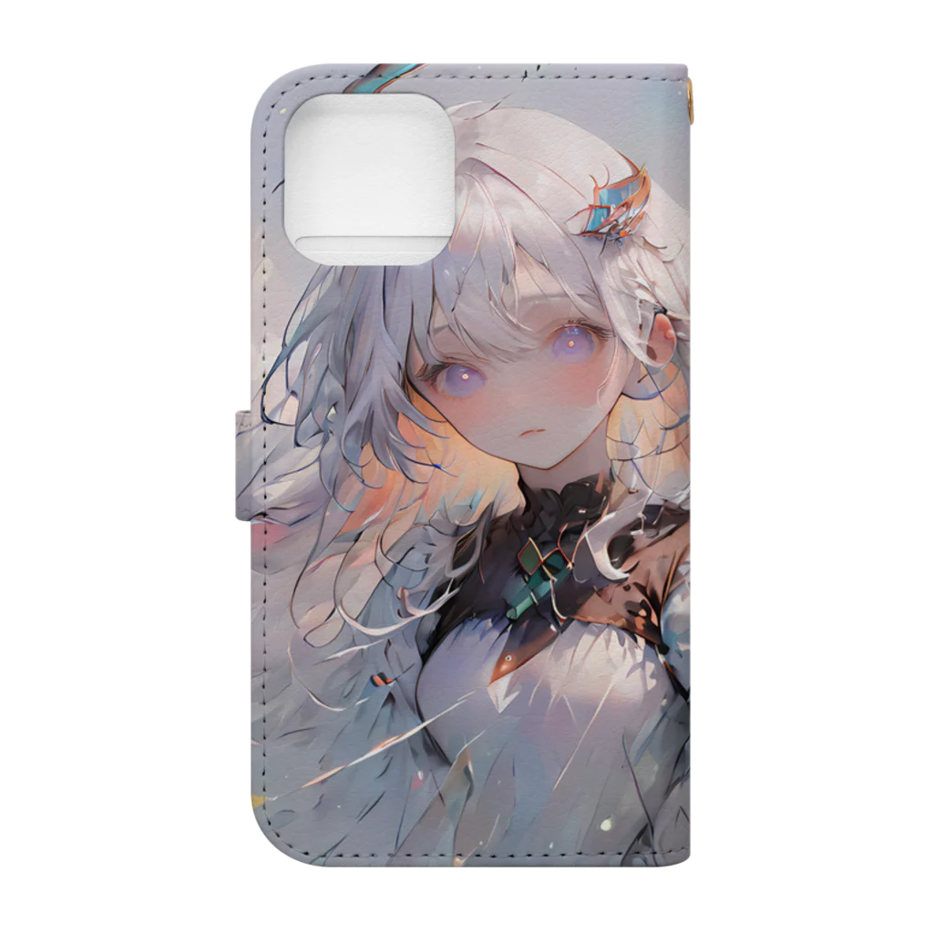 bellzetのWhite Melting Angel Book-Style Smartphone Case :back