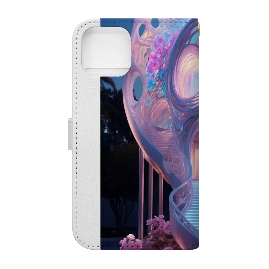 AQUAMETAVERSEの幻想的なお家アメジスト2846 Book-Style Smartphone Case :back