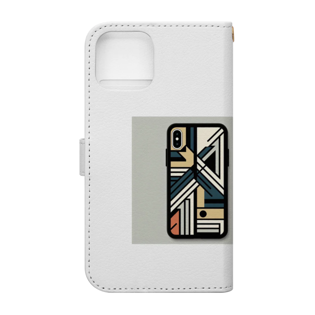 dai-k_1977の幾何学的カッコいいスマホカバー Book-Style Smartphone Case :back