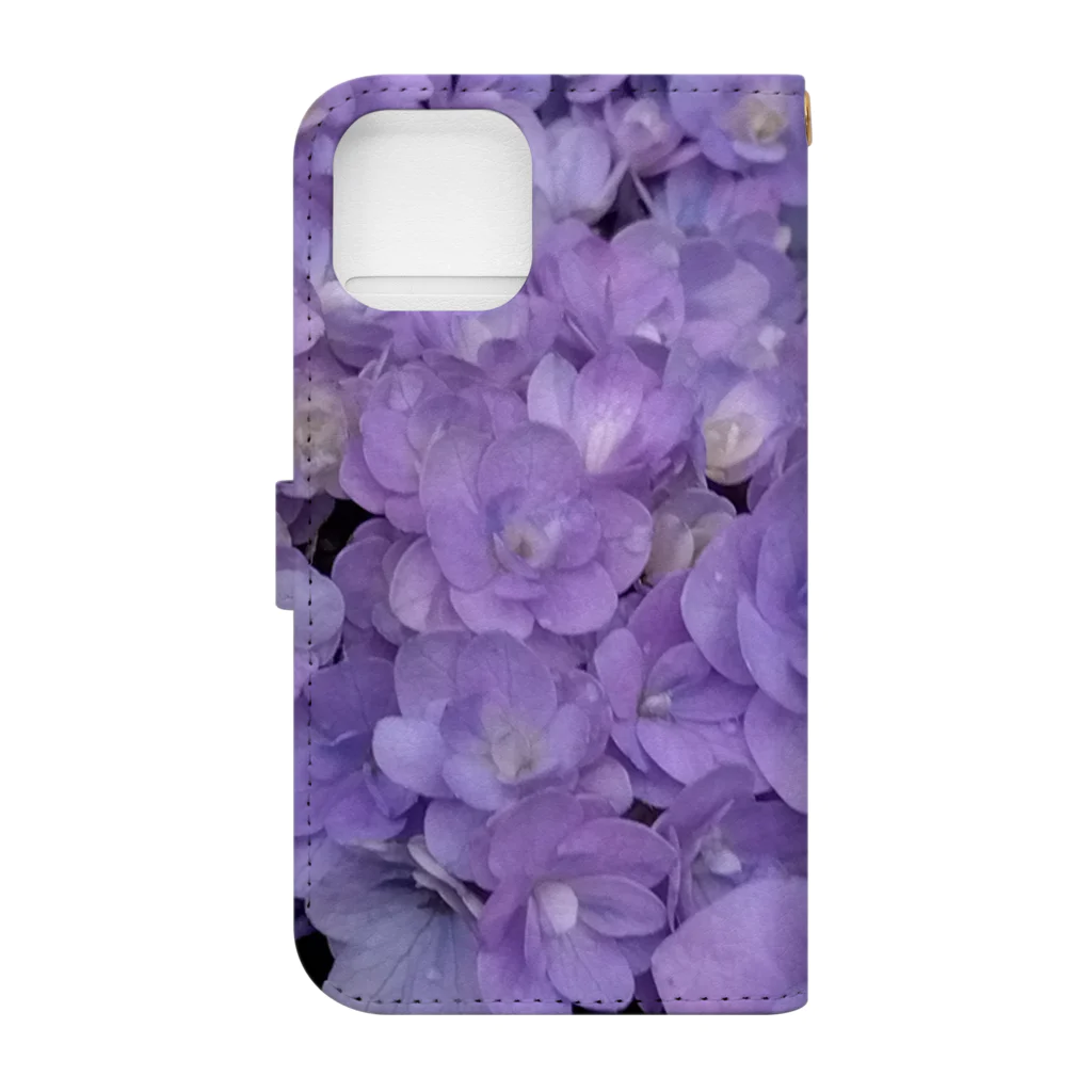 yurisacinの紫陽花（紫） Book-Style Smartphone Case :back