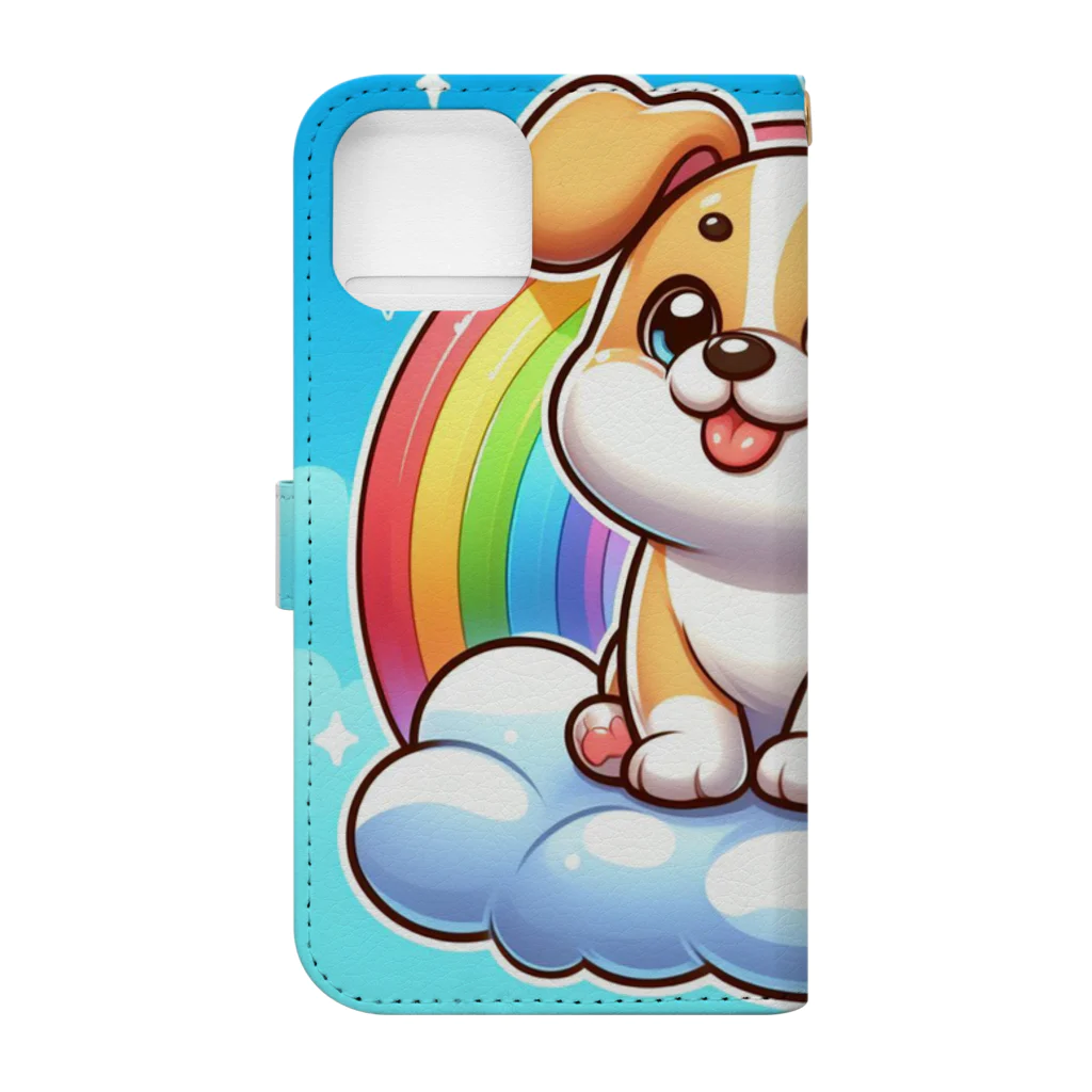 Minoyaの雲に乗った犬 Book-Style Smartphone Case :back