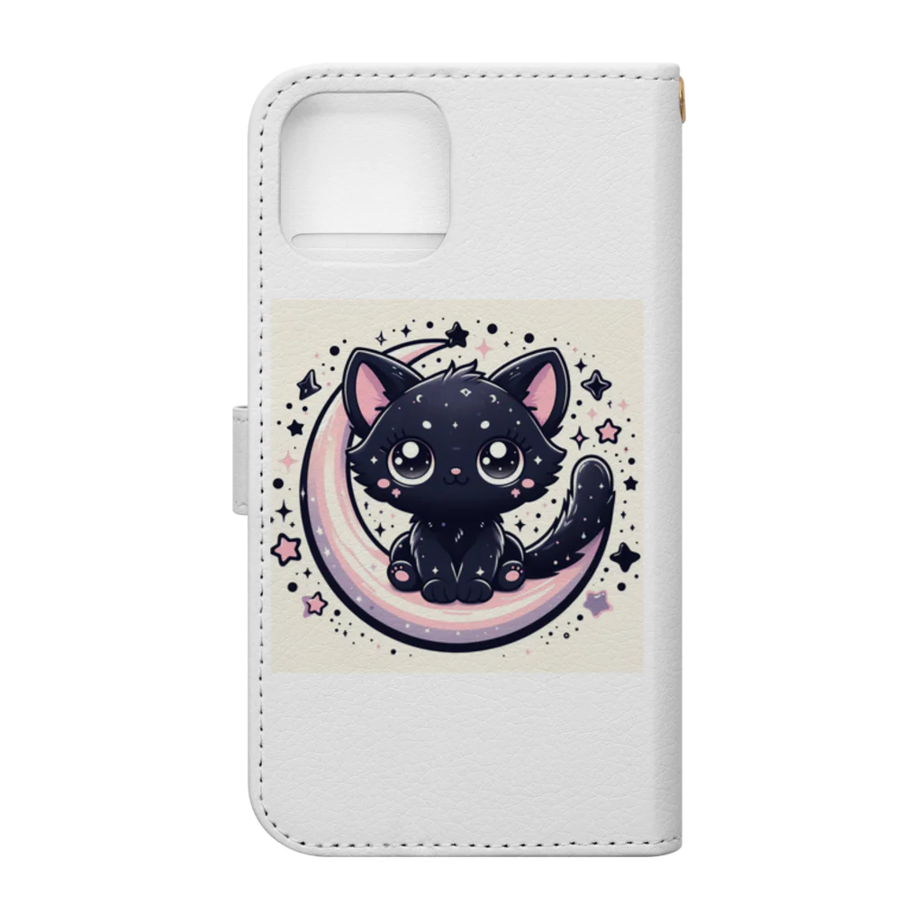 beni35の月猫ミュウミュウ Book-Style Smartphone Case :back