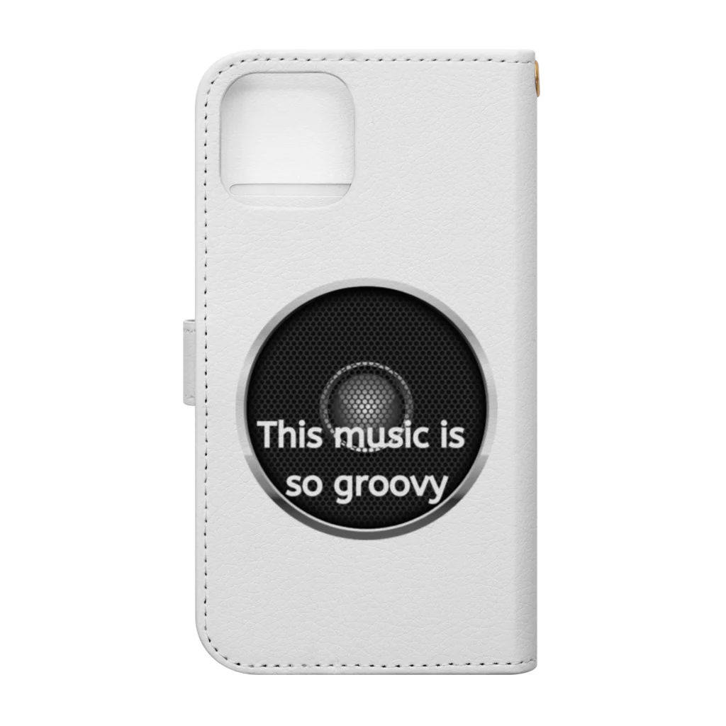 CHIBE86のThis music is  so groovy/スピーカー Book-Style Smartphone Case :back