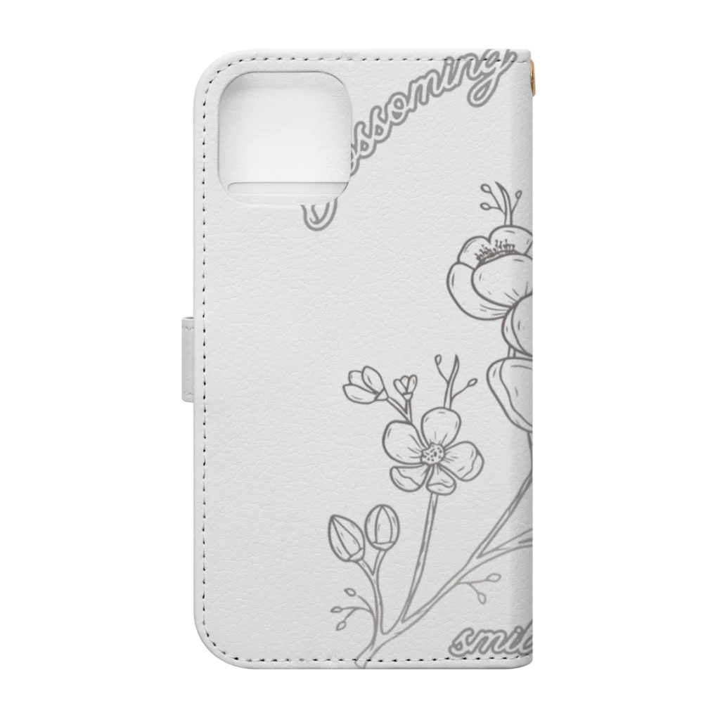 Kotoha-shopの桜の花言葉 Book-Style Smartphone Case :back