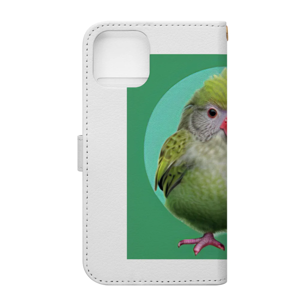 ３の字屋のカカポグッズ Book-Style Smartphone Case :back