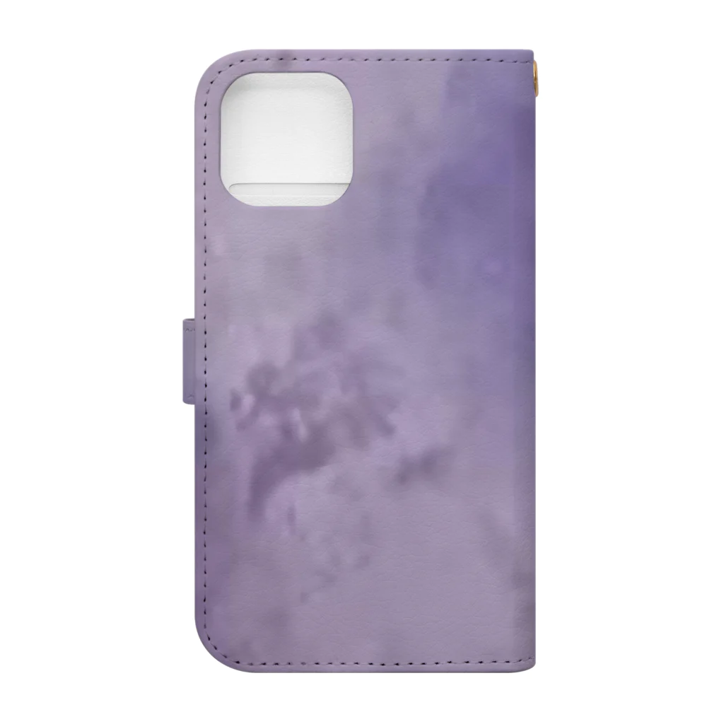 malxileの左官の壁　VIOLET Book-Style Smartphone Case :back