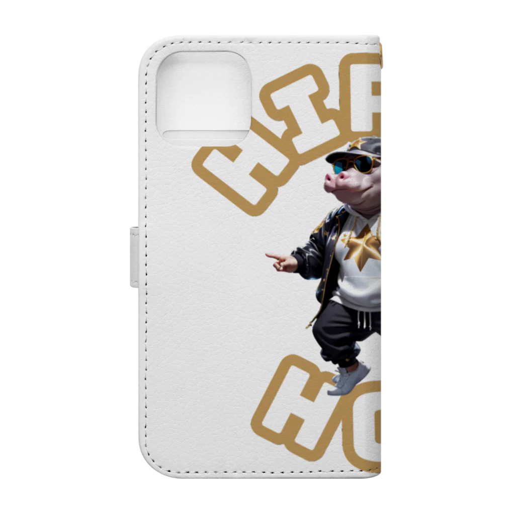 ZKBクエストSHOPのHIPPO HOP② Book-Style Smartphone Case :back