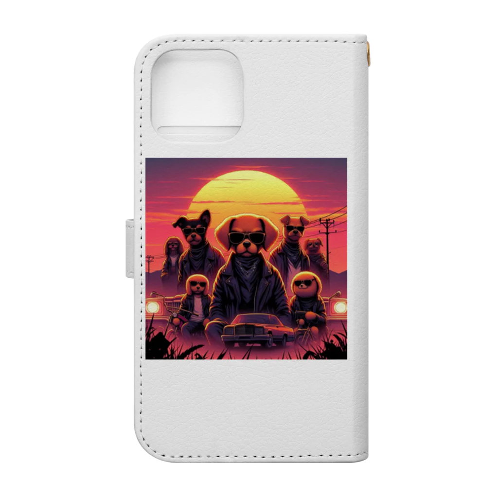 suzuri18026のギャングドック Book-Style Smartphone Case :back