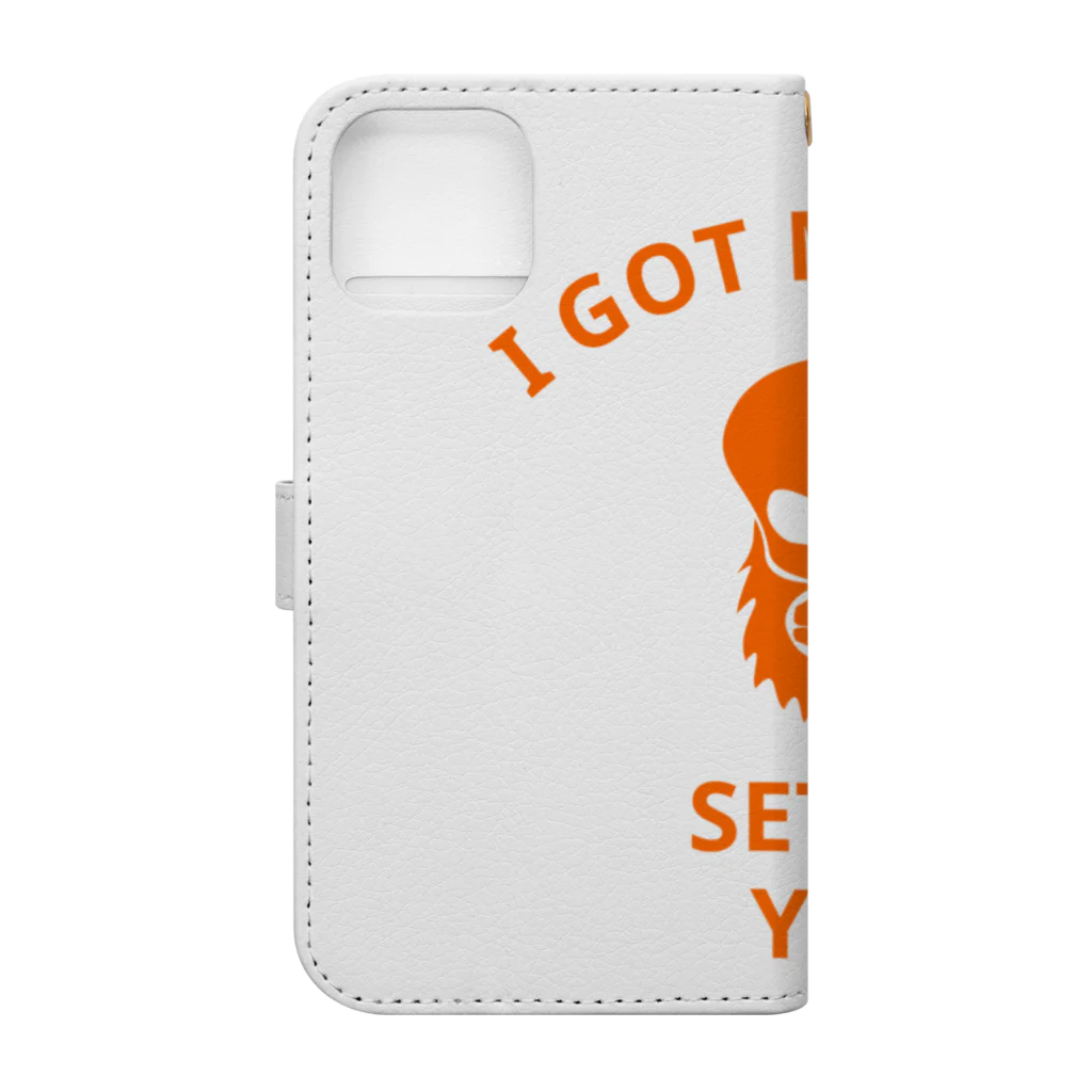 『NG （Niche・Gate）』ニッチゲート-- IN SUZURIのI GOT MY MIND SET ON YOU.(橙) Book-Style Smartphone Case :back