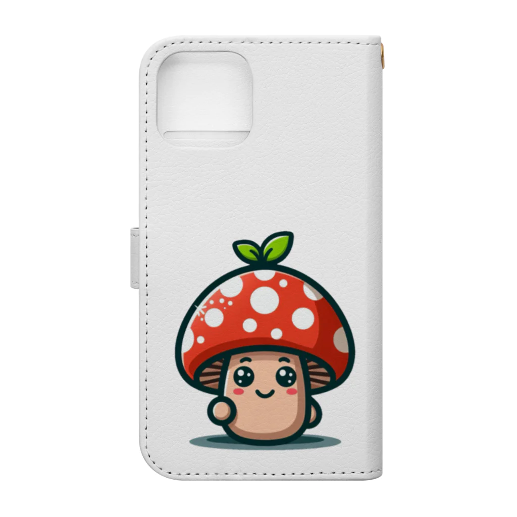 かわいいキノコくん🍄のかわいいキノコくん🍄 手帳型スマホケースの裏面