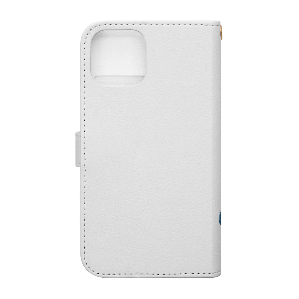 アニマルアートのペンギンの親子 Book-Style Smartphone Case :back