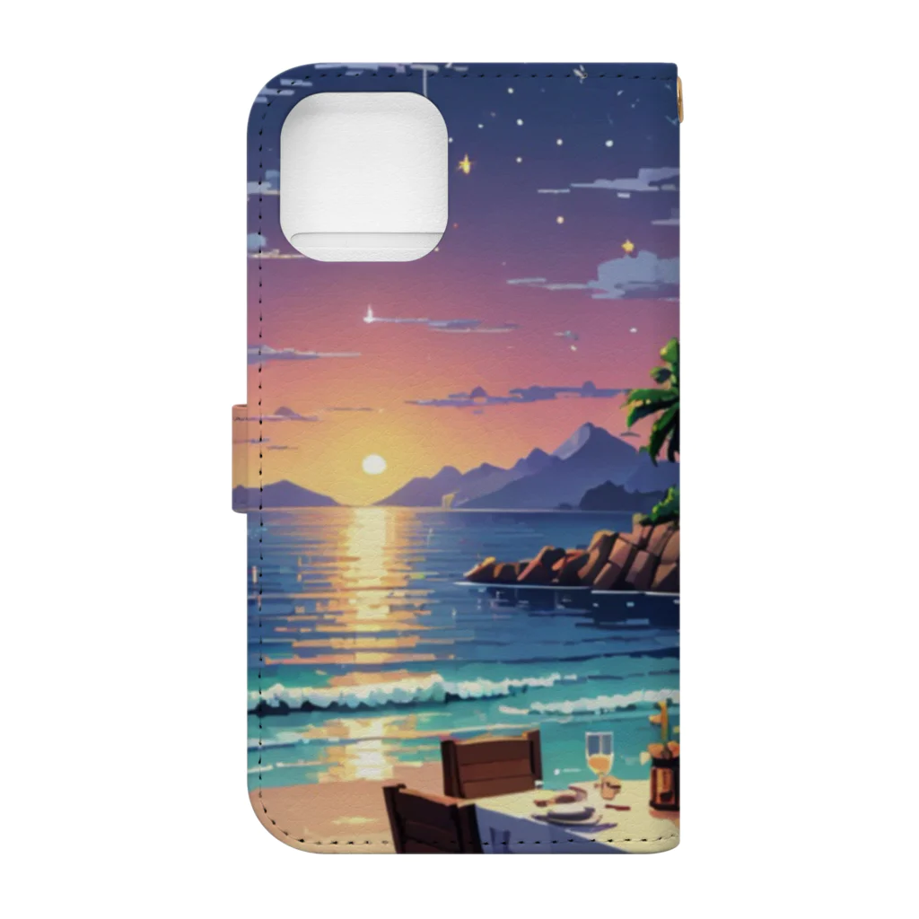 Paradise ExploreのMoonlit Palm Haven Book-Style Smartphone Case :back