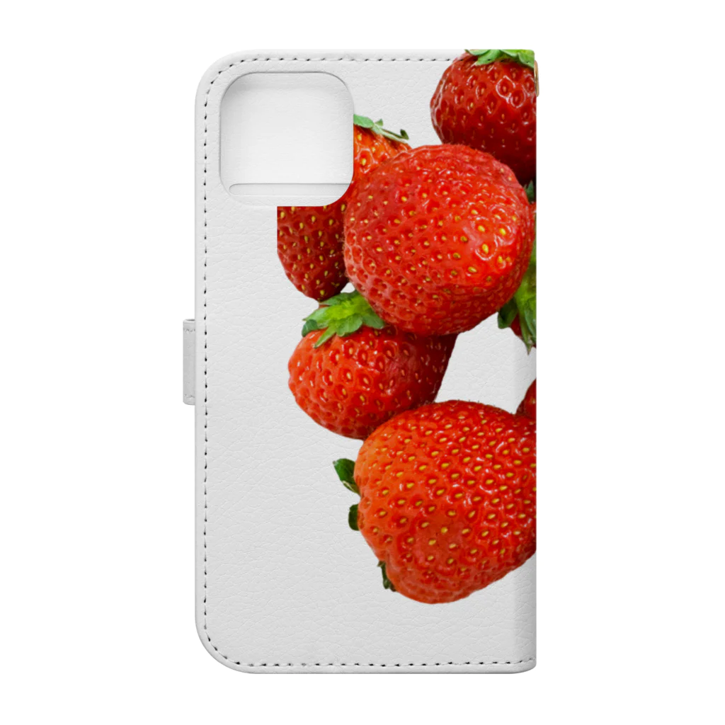 atelier_lapislazuliのいちごがいっぱい🍓 Book-Style Smartphone Case :back