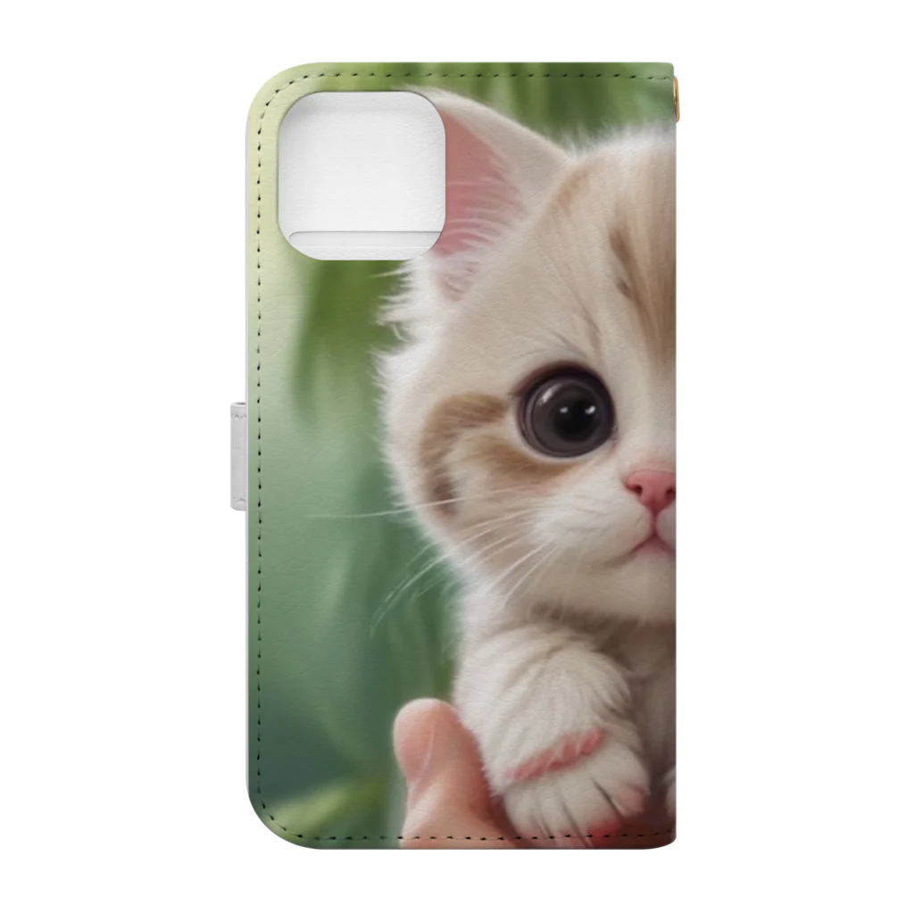 癒しの部屋🐾໒꒱の甘えん坊にゃんこ🐈🐾 Book-Style Smartphone Case :back