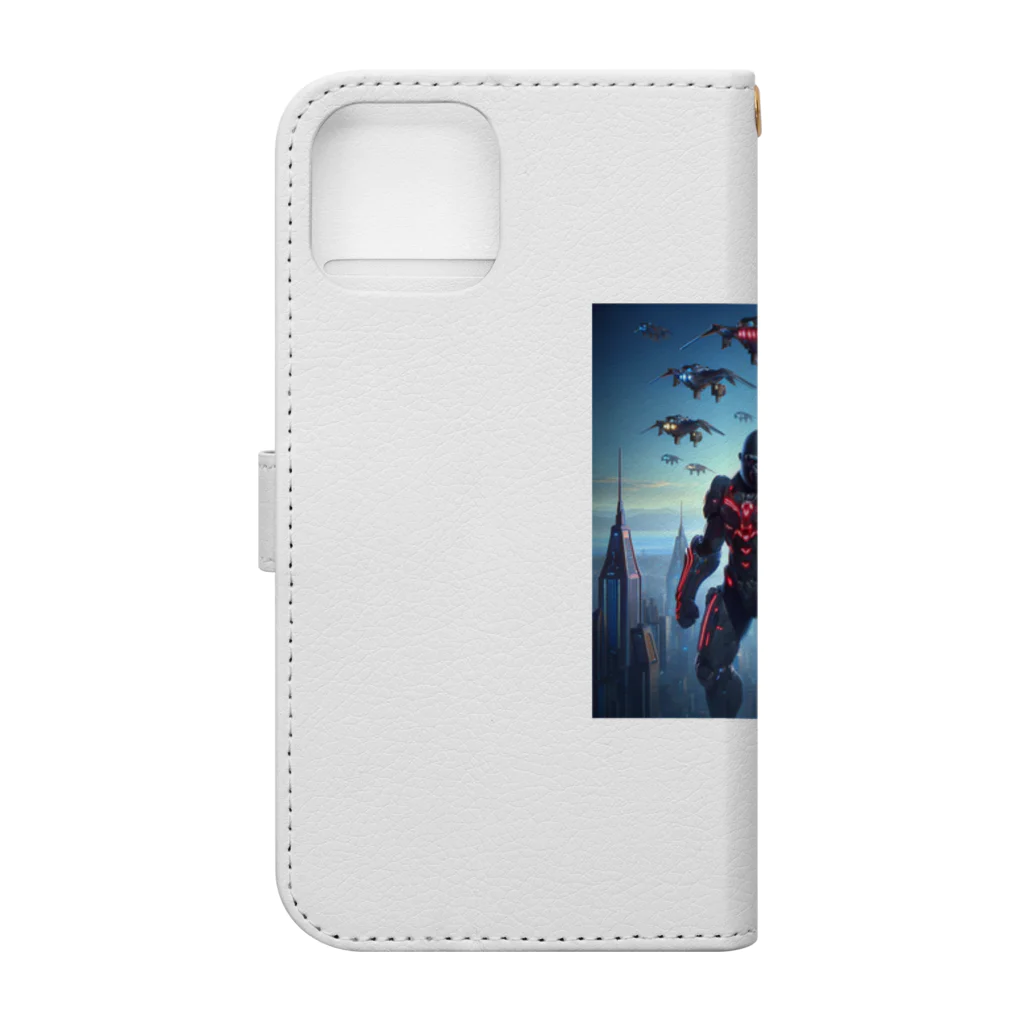 Animal_hero-457_AsukaYamamotoの立派なゴリラ Book-Style Smartphone Case :back