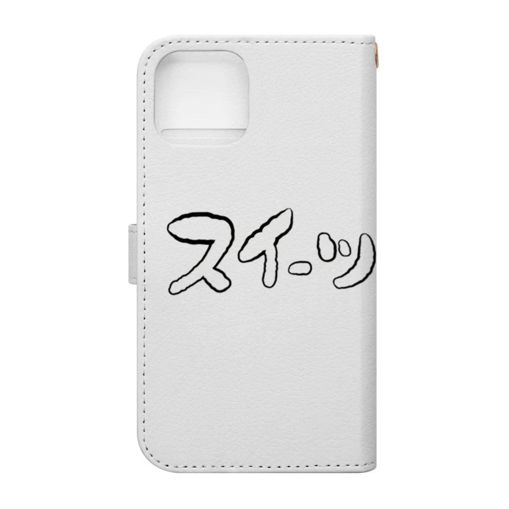 kayuuのスイーツ女子横 Book-Style Smartphone Case :back