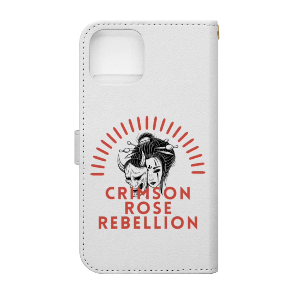 CHIBE86のCrimson Rose Rebellion Book-Style Smartphone Case :back