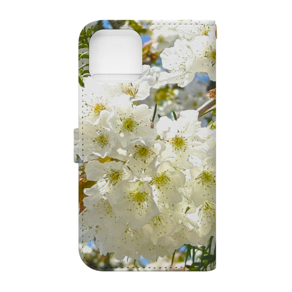 atelier_lapislazuliの白桜 Book-Style Smartphone Case :back