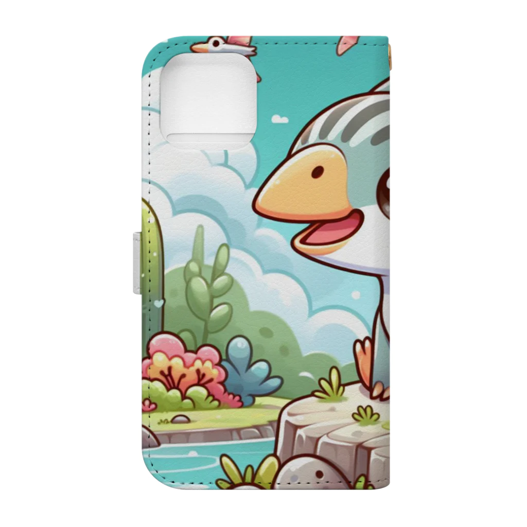 dinosaur_brothersのべびぃプテラ① Book-Style Smartphone Case :back