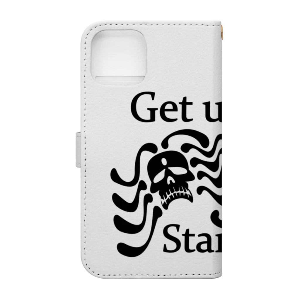 『NG （Niche・Gate）』ニッチゲート-- IN SUZURIのGet Up! Stand Up!(黒) Book-Style Smartphone Case :back