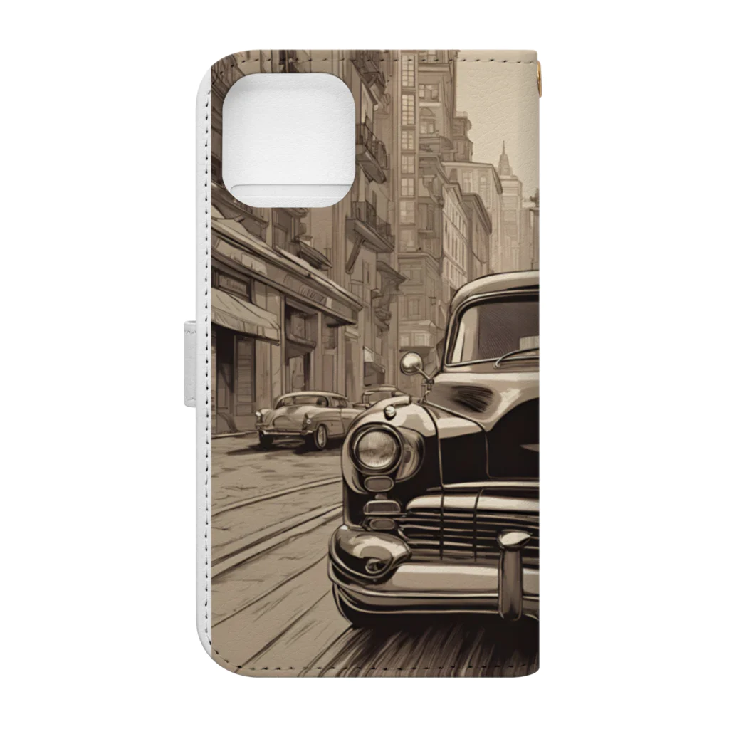 Minimal MuseのClassic Downtown Ride Book-Style Smartphone Case :back