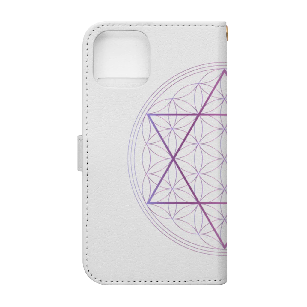 LilacのFuchsia Purple 手帳型スマホケースの裏面